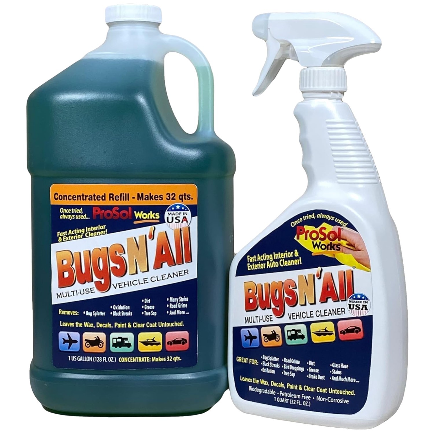 Bugs N’ All Exterior Cleaner – 1 Gal Conc. + 32 oz Spray