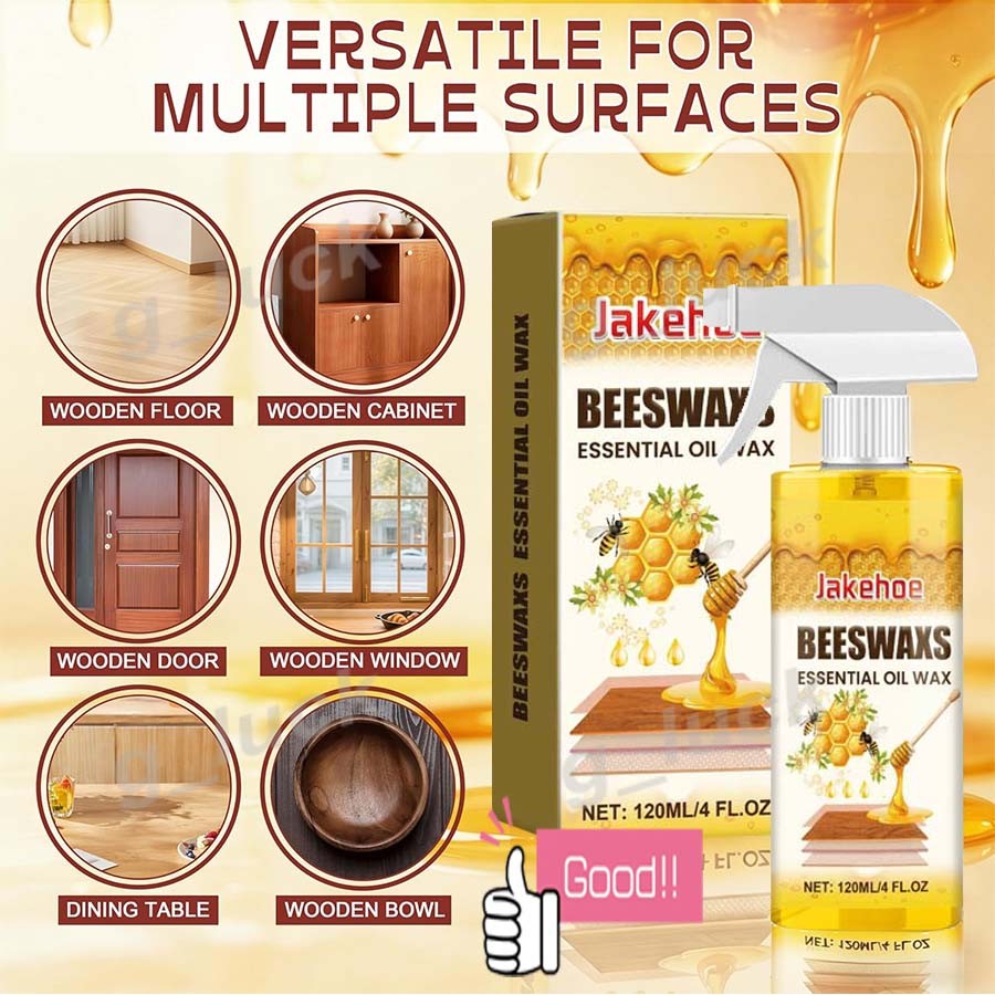 Beeswax Spray, Beeswaxs Essential Oil Wax, Multi-Purpose Furniture Wood Cleaner