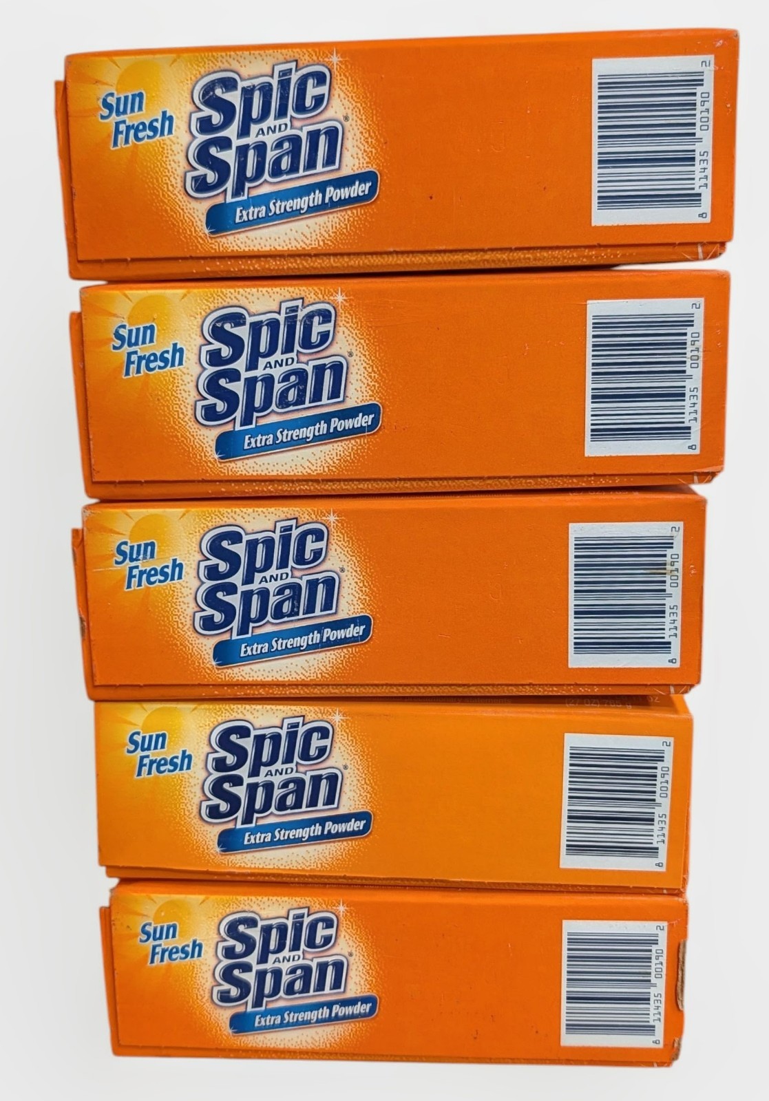 5 Boxes Spic and Span Extra Strength Powder – Sun Fresh – 27 Oz. Each