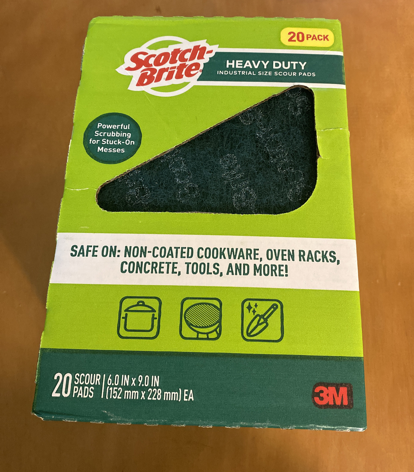 Scotch Brite Heavy Duty 20 Scour Pads Industrial Size 6 In X 9 In