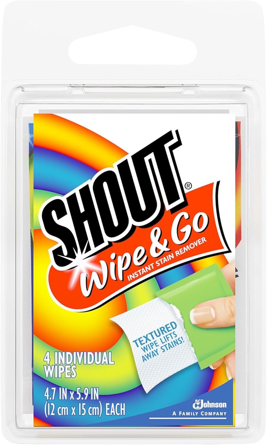 Wipe & Go Instant Stain Remover Wipes – 4 Pack for Quick On-the-Go Stain Solu…