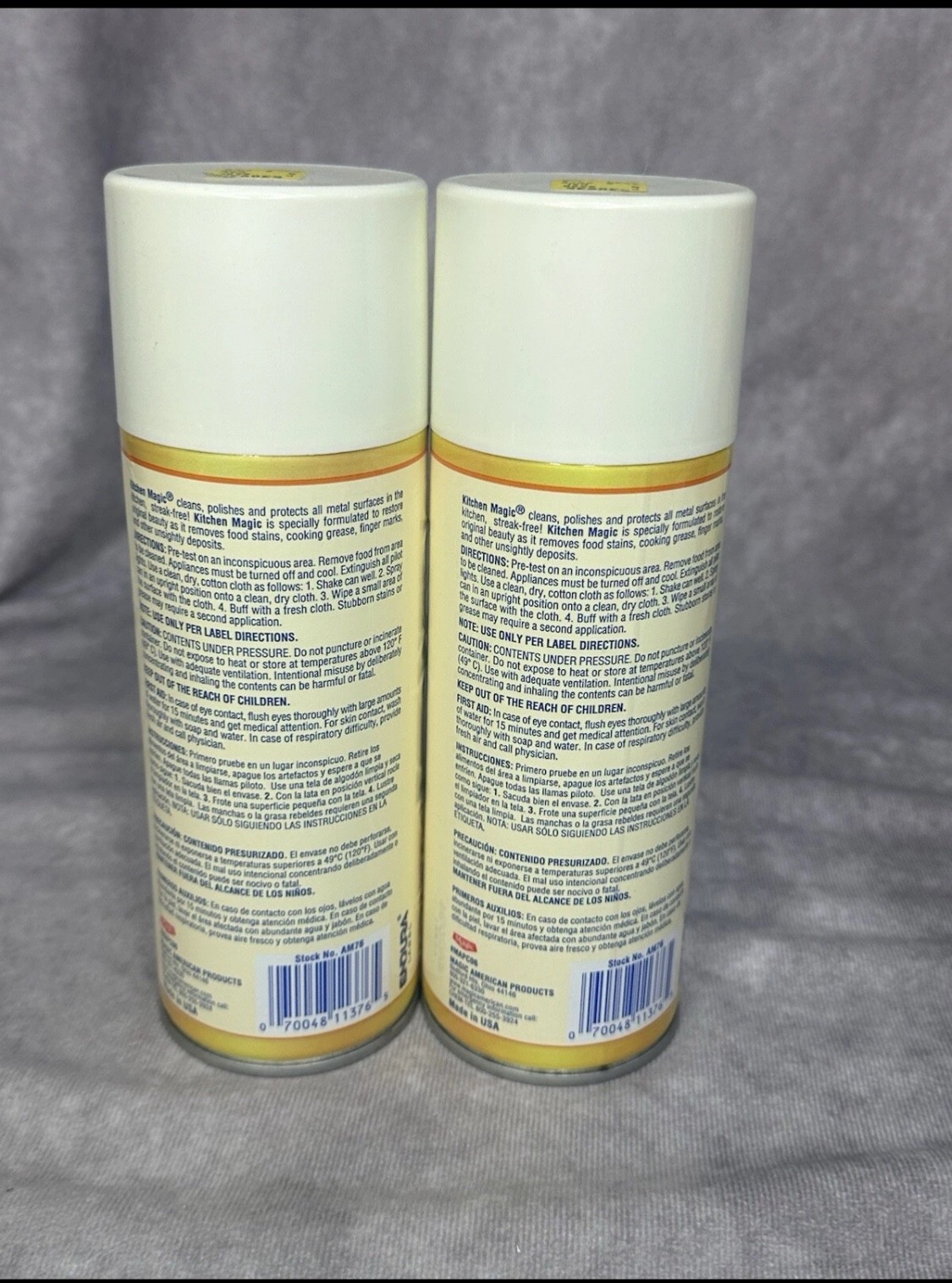 2 Kitchen Magic Spray 13oz Cleans & Polishes Metal Copper Chrome Stainless ~ New