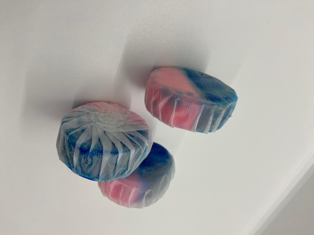 GANSO Rose Scent Toilet Bowl Cleaner Blocks – 3 Pack, Long-Lasting Freshness,