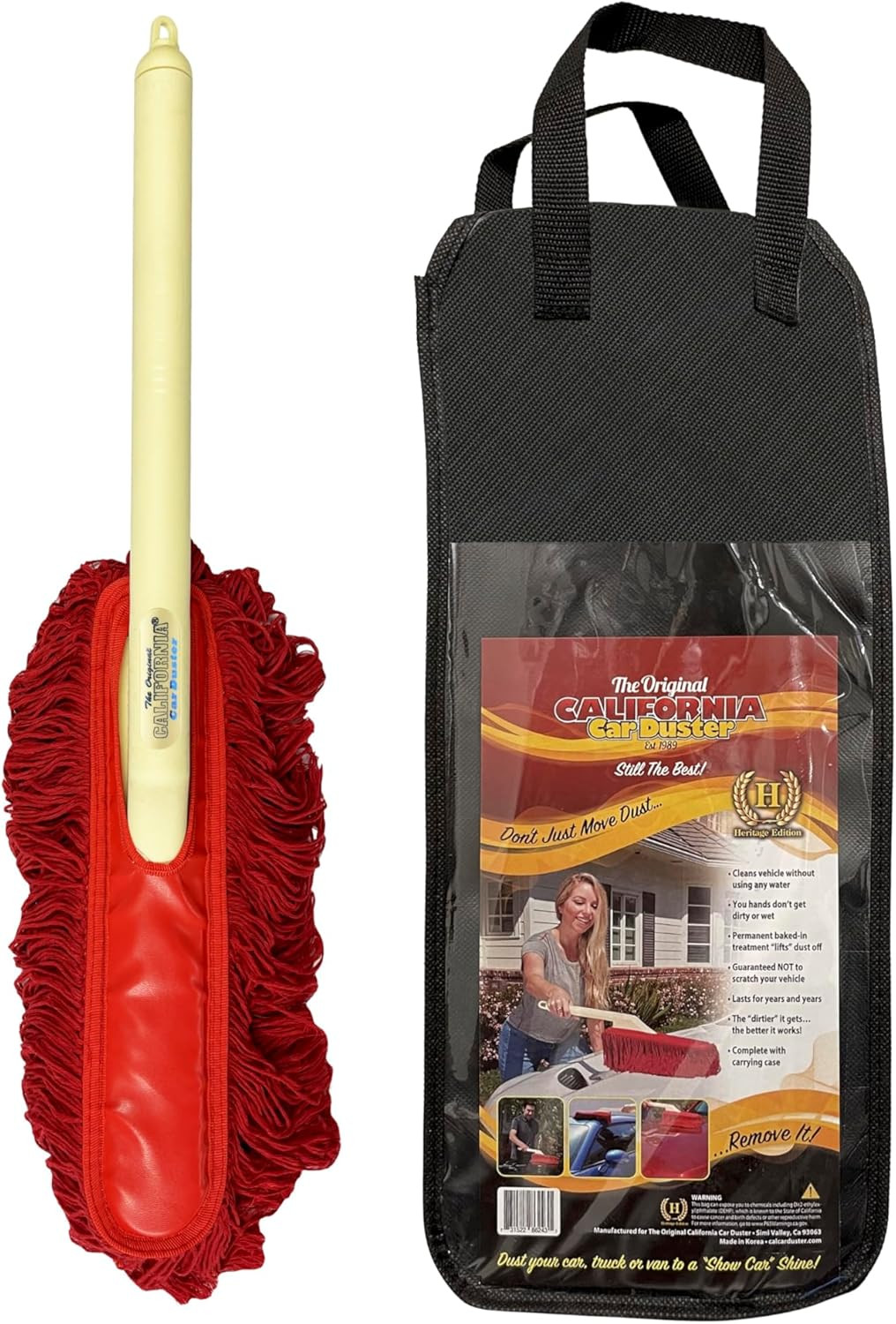 Heritage Car Duster with Plastic Handle and Cotton Mop 86243 Lifts and Removes D