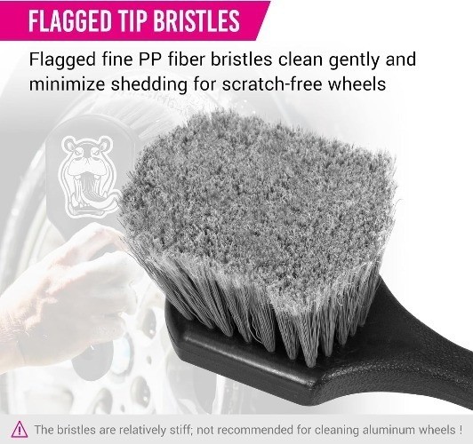 Tire Cleaning Brush, Wheelie All Exterior Surface and Wheel Brush (Safe for Cars