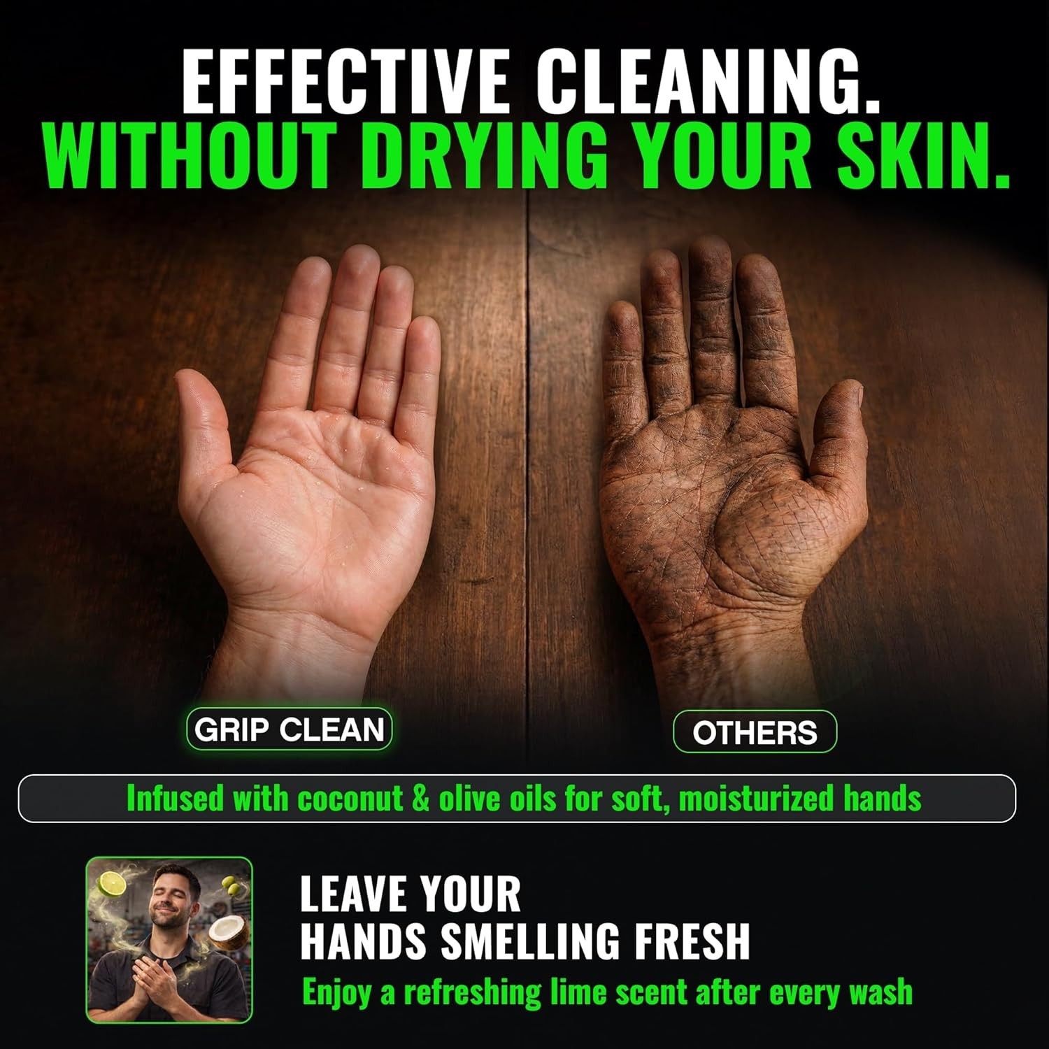 Heavy Duty Citrus Hand Cleaner – Pumice & Clay-Infused, 8 oz for Mechanics