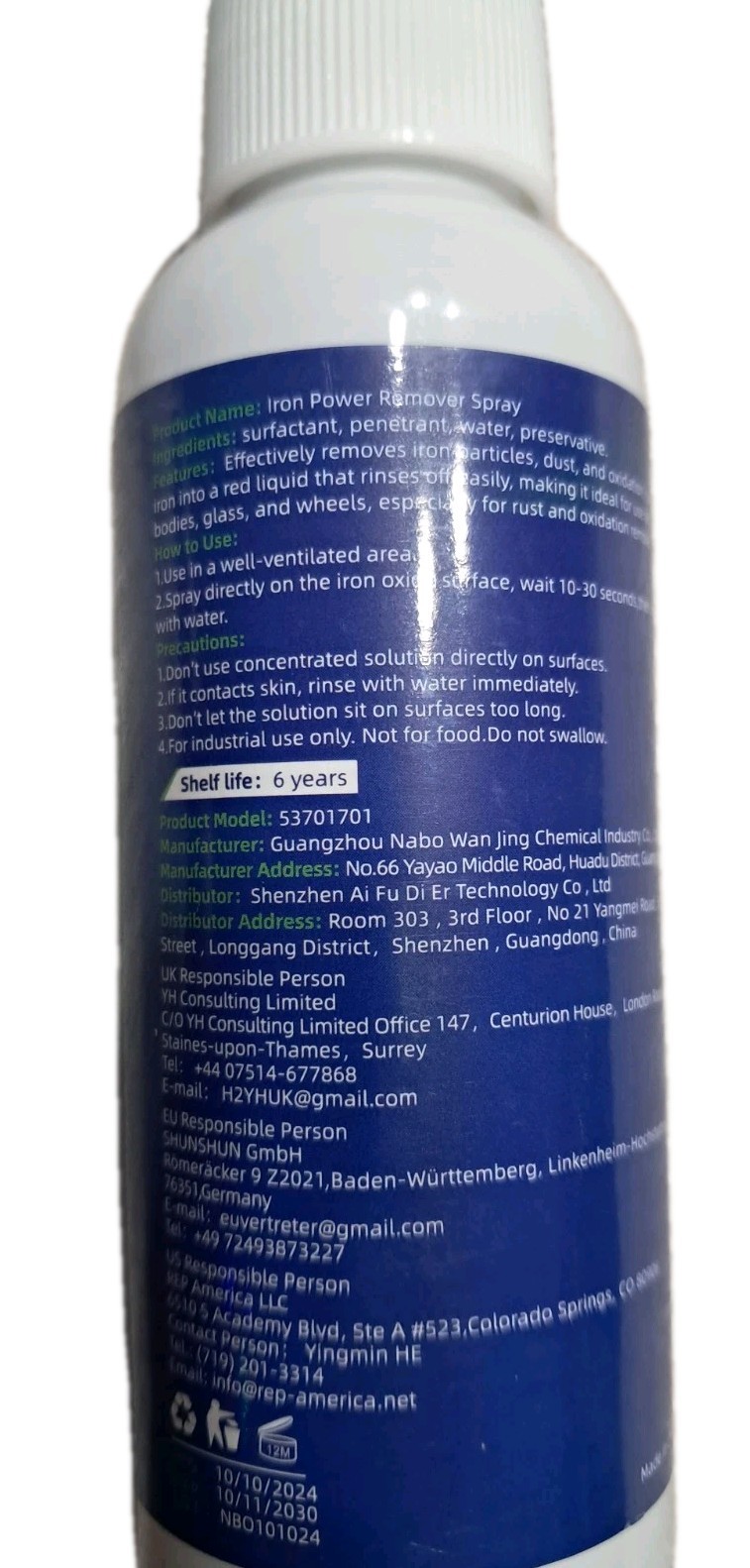 AFd Iron Power Remover Rust Stain Remover 6 Oz.