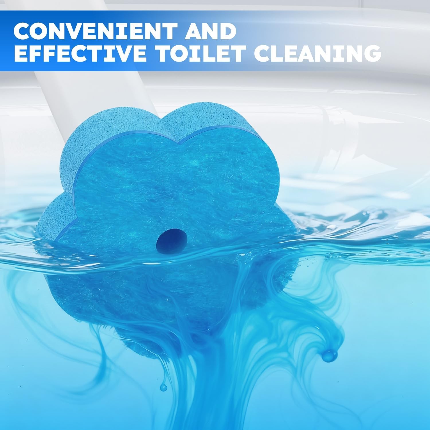 2Pack Disposable Toilet Brush Toilet Bowl Cleaner with Holder and 10 Pcs Refills