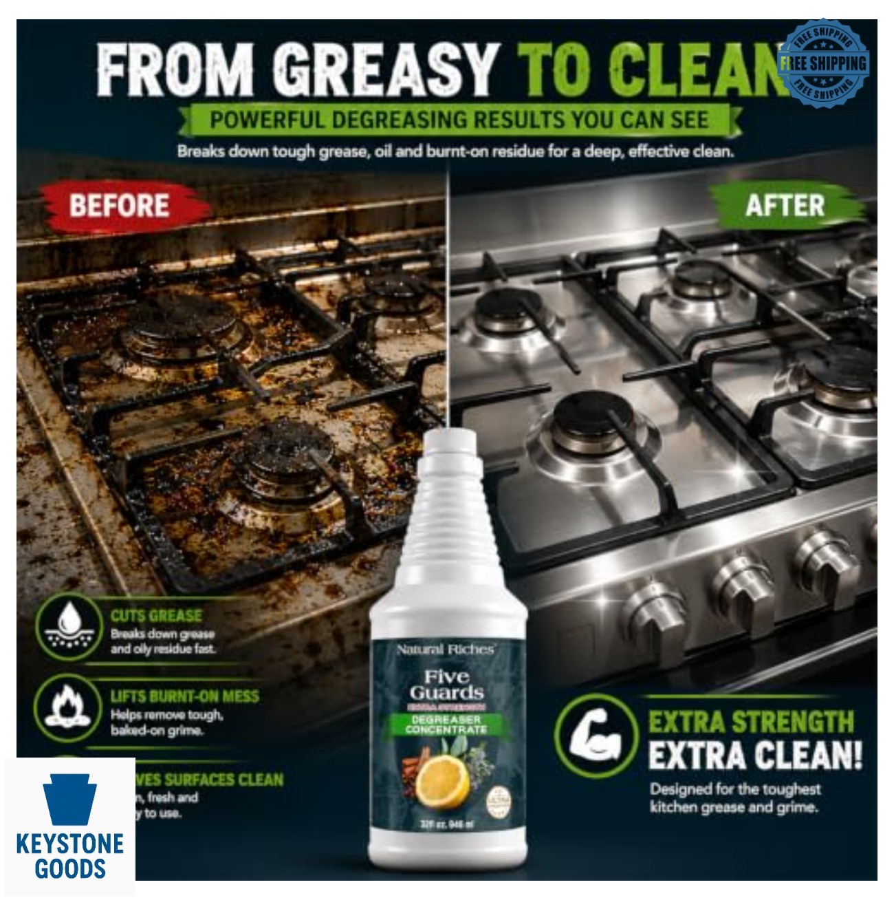 Degreaser Concentrate Essential Oil Blend Multi Surface Cleaner Makes 64 Gallons