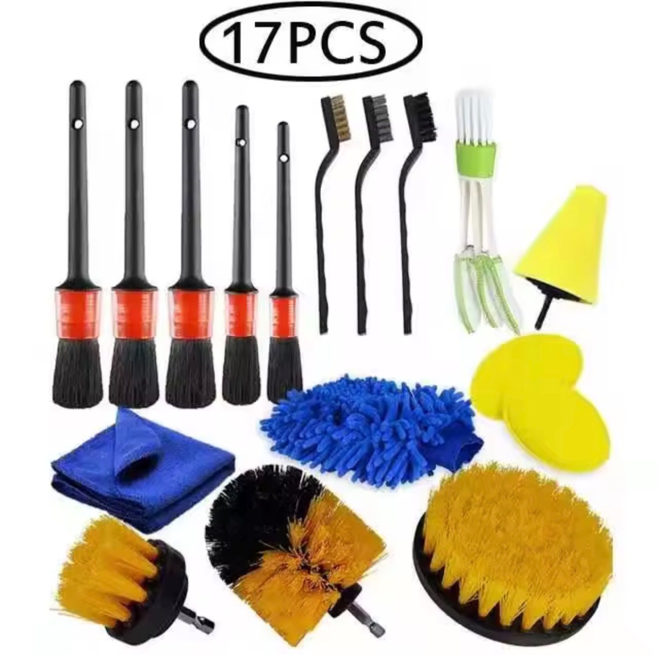 3 To 26 Brush Attachments Set Scrub Pads Sponge Power Scrubber Wash Cleaning Kit