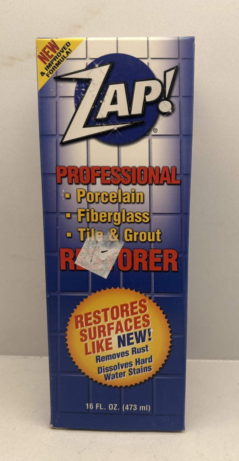 Zap! Professional Restorer 16oz — New Open Box — Porcelain Fiberglass Tile Grout