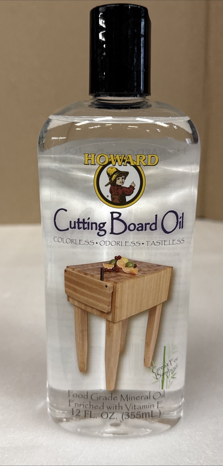 Howard Products Food Grade Mineral Oil for Wood Cutting Boards. Great For Bamboo