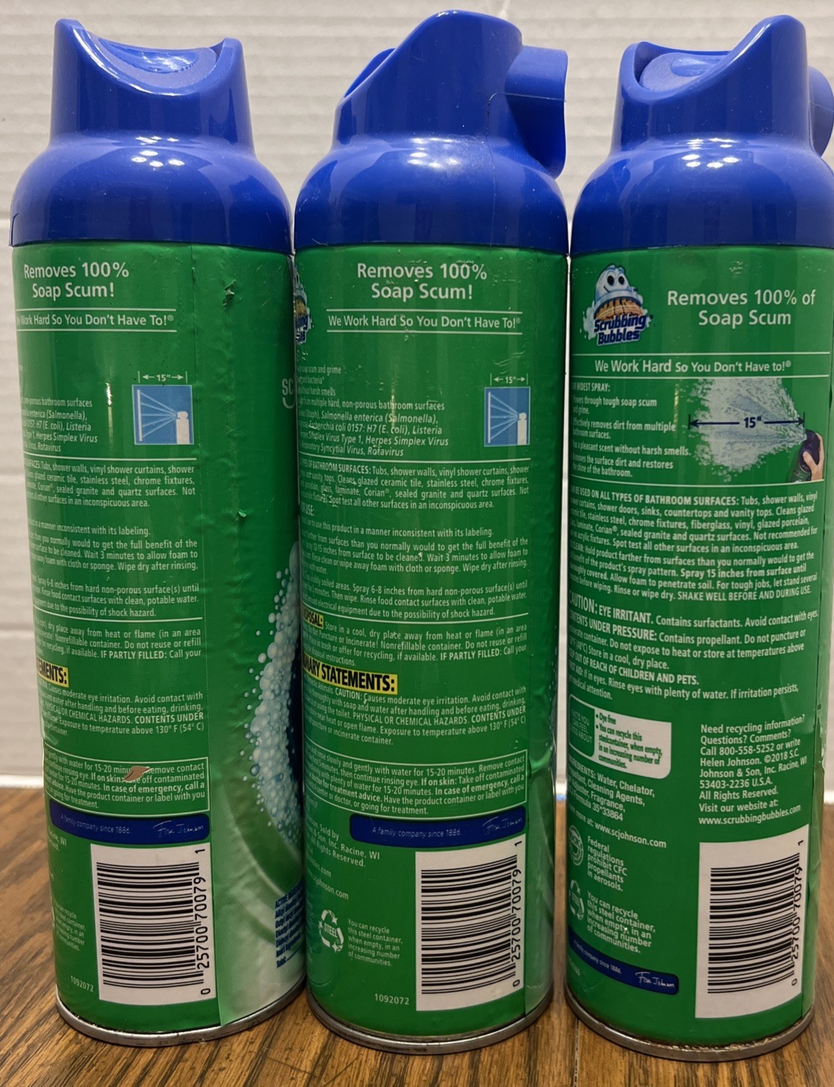 Scrubbing Bubbles Mega Shower Foamer Cleaner 20 oz EACH Rainshower LOT OF 3