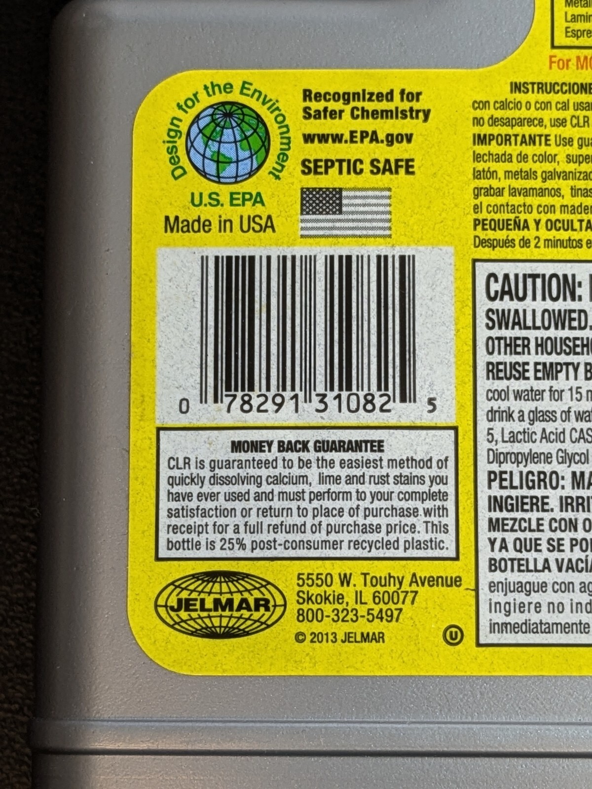 CLR Calcium Lime & Rust 28oz Bottle Sealed New 2013 Christmas Gift 🎁