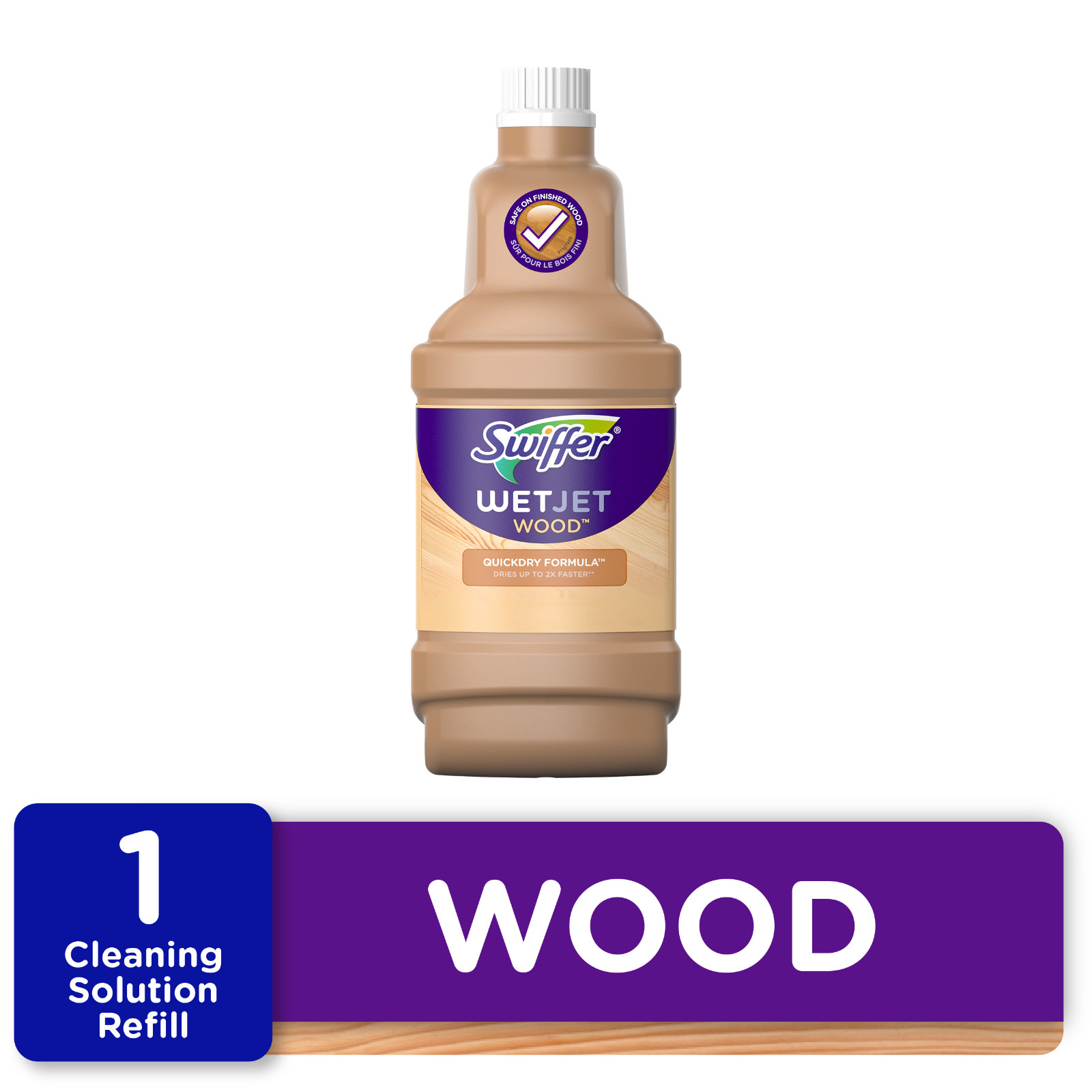 Swiffer WetJet Wood Floor Cleaner Quickdry Formula 1.25 L NEW