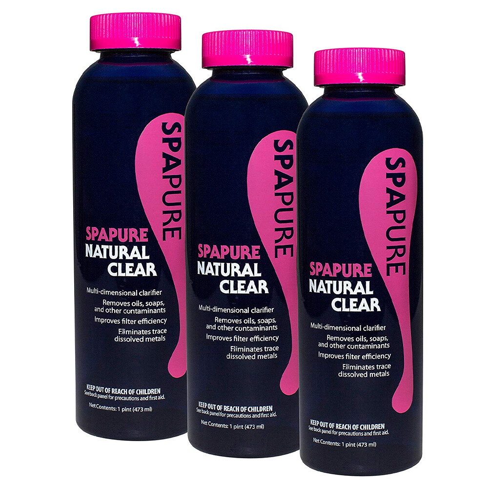SpaPure Natural Clear 1 pt 3 Pack Multi-Dimensional Clarifier in Hot Tubs & Spas