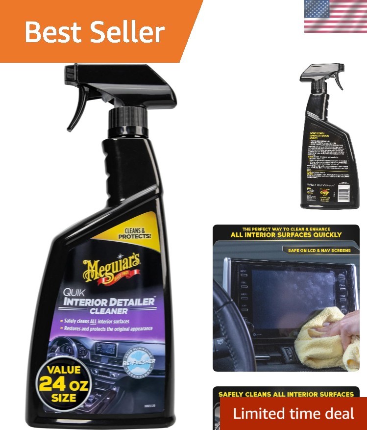 Sun-Blocking 24oz Interior Detailer Spray – Protects and Restores Car Surfaces