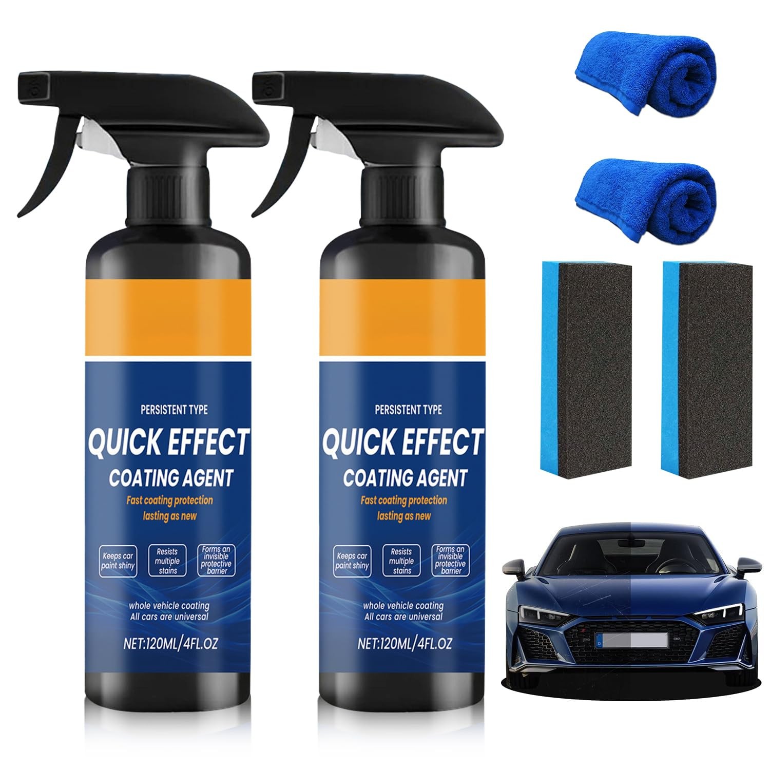 2Pcs Advanced Quick Effect Coating Agent, Advanced Car Quick-Acting Coating Agen