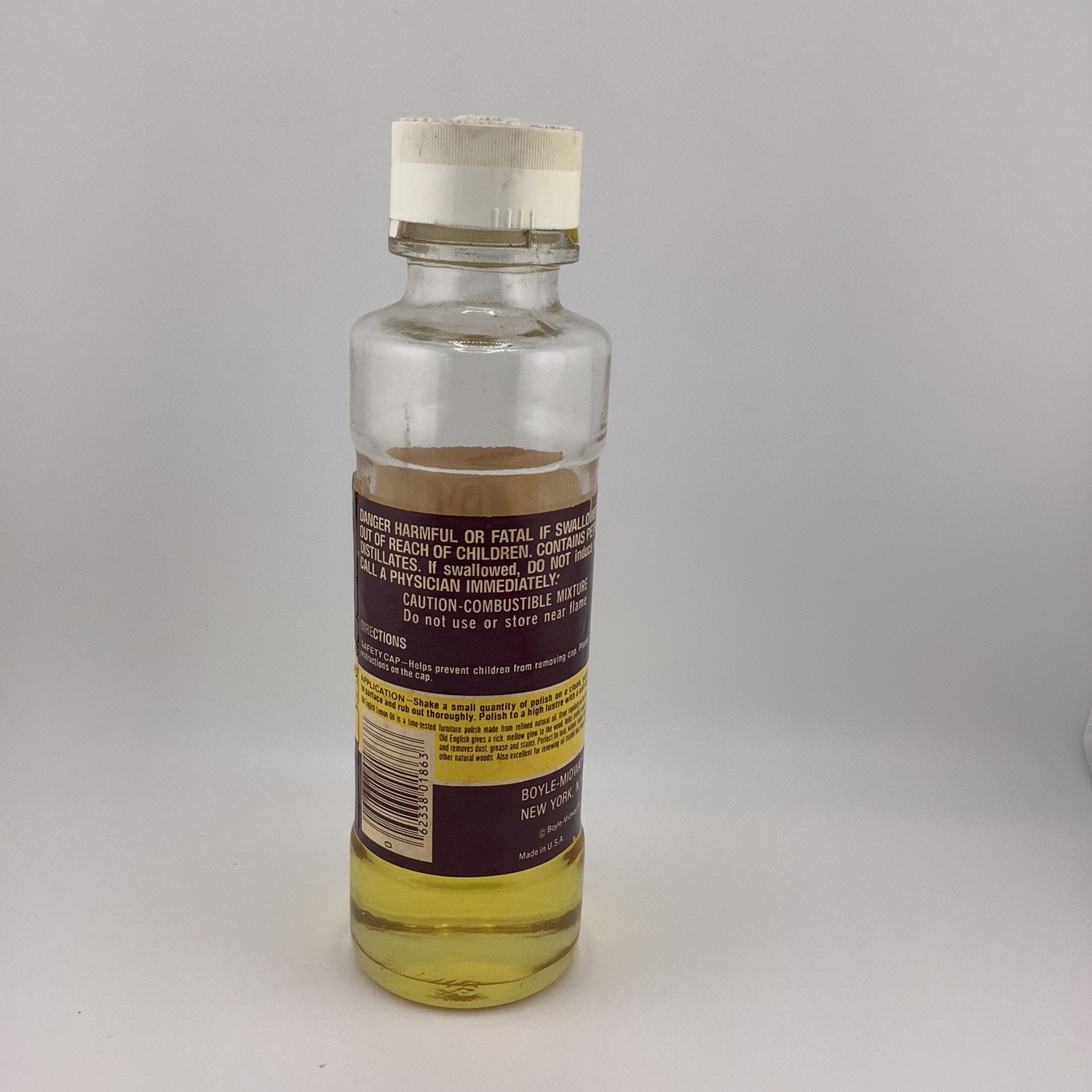 Vintage Made in the USA Genuine Old English Furniture Polish Lemon Oil