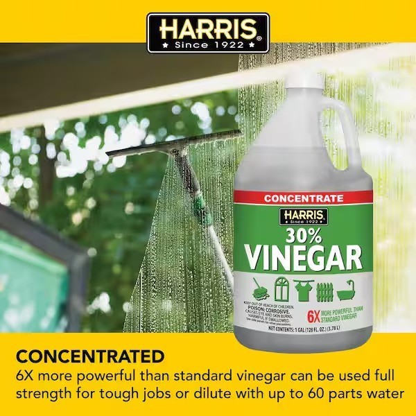Harris 128 fl. oz. 30% Vinegar All Purpose Cleaner Concentrate, 6x More Powerul