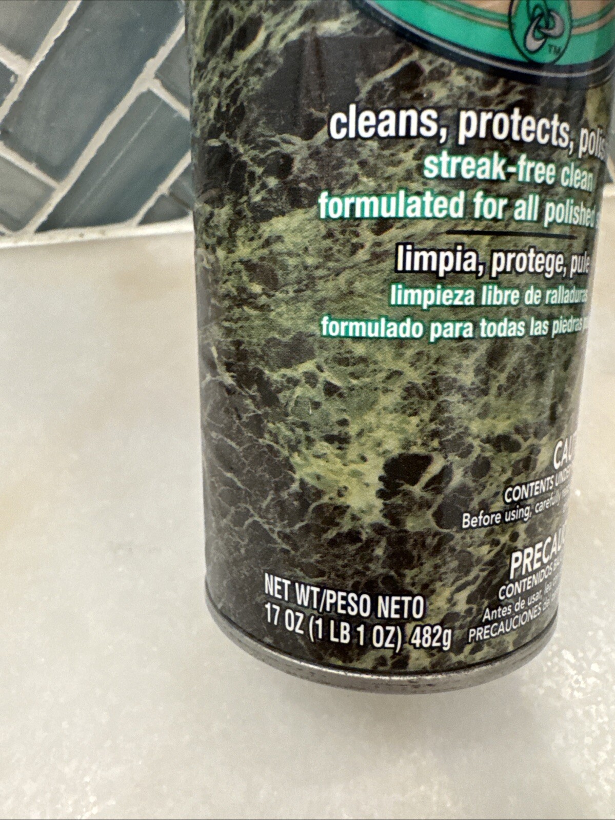 Granite & Marble Magic Aerosol Spray Can 17 Oz Clean Protect Polish Streak Free