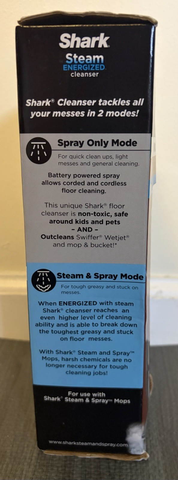 NEW Shark Steam Energized Wood Floor Cleanser Non Toxic No Streak Cleaner 20 oz