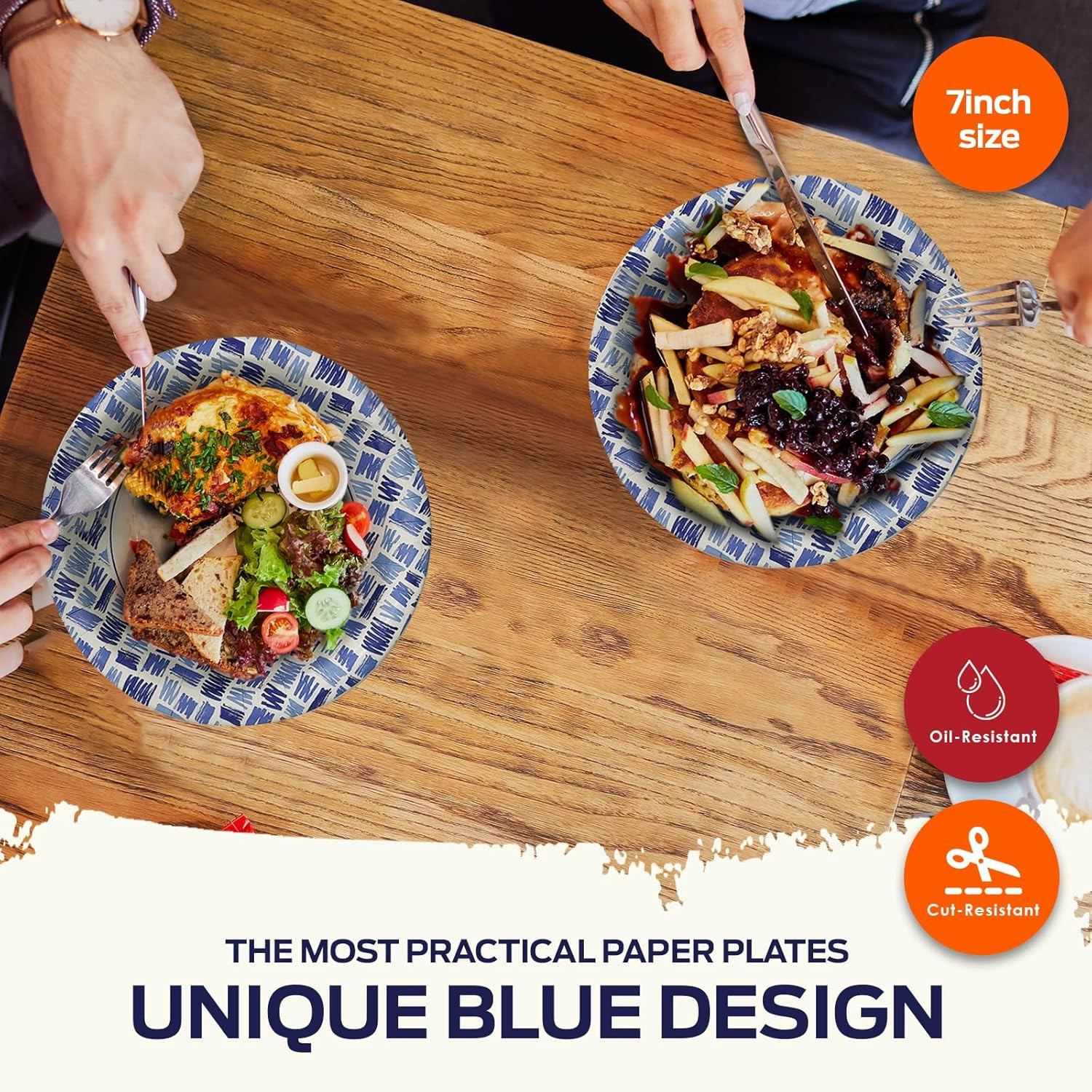 Heavy-Duty Disposable Small round Paper Dishes | Microwave-Safe, Oil, Water & Cu