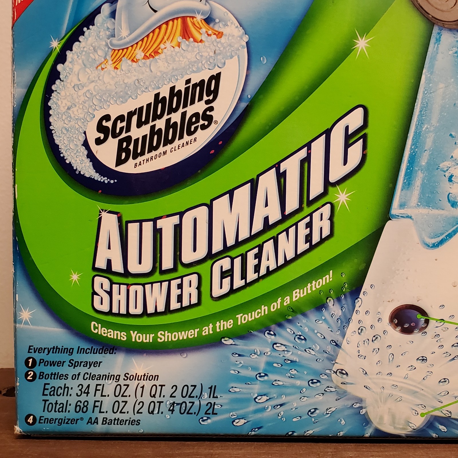 Scrubbing Bubbles AUTOMATIC BATHROOM SHOWER CLEANER Kit w/ 2 Cleaning Solutions