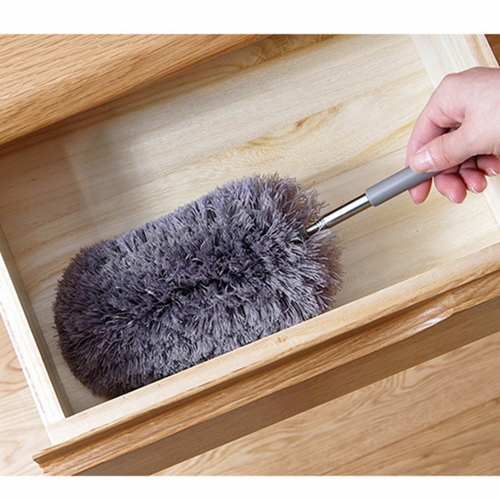 Extendable Microfiber Duster Ceiling Fan Dusting Cleaner Cleaning Brush Washable