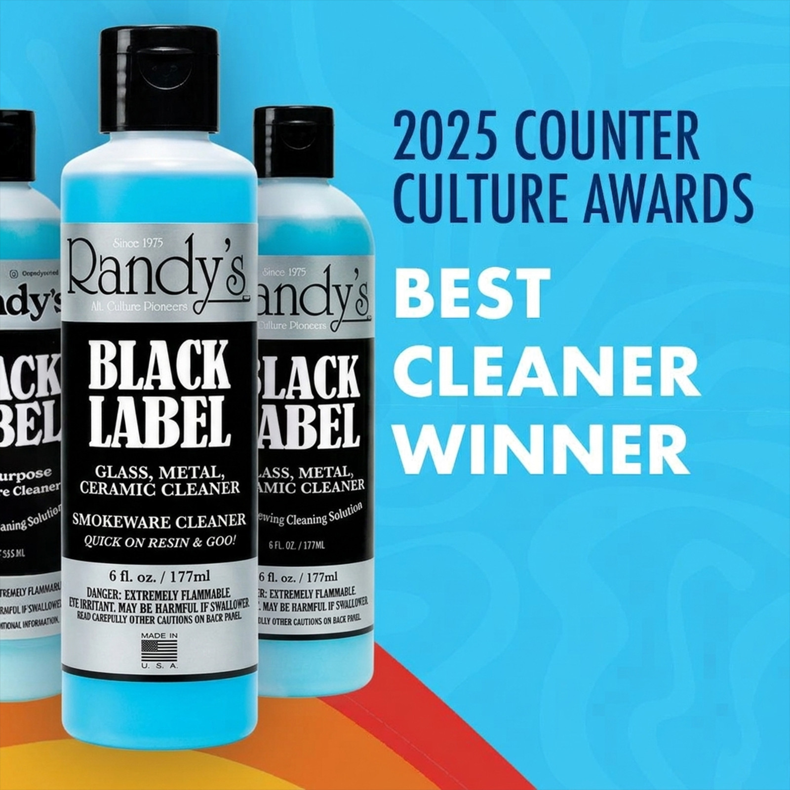 Randy’s Black Label Cleaner 06oz 3-Pack | Multi-Surface Ceramic Glass