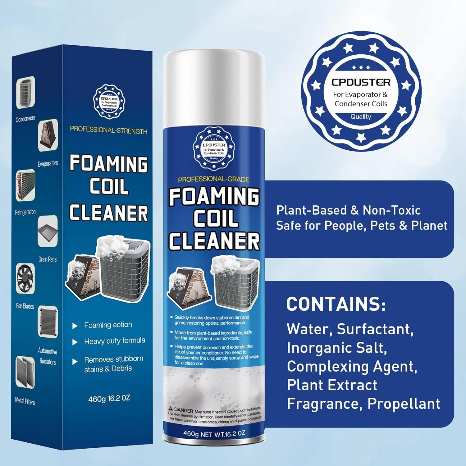 AC Unit Cleaner Foam – HVAC Evaporator Coil and Condenser Cleaning, for Home …