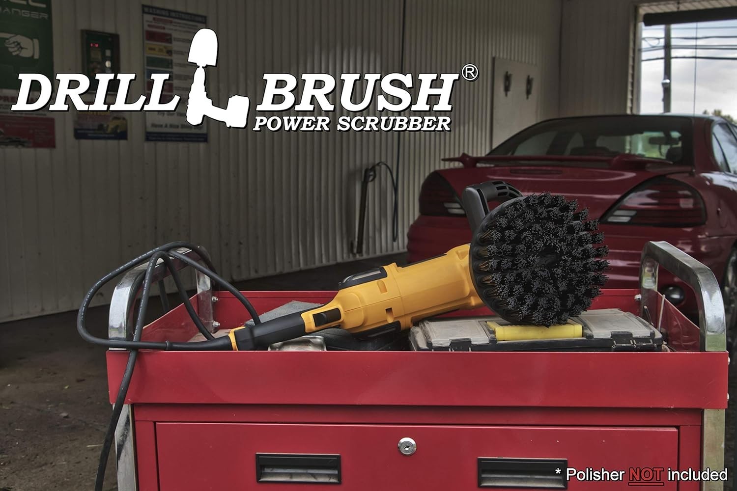 Outdoor Concrete Brush – Driveway Cleaner Scrub Brush for Rotary Polisher – 7…