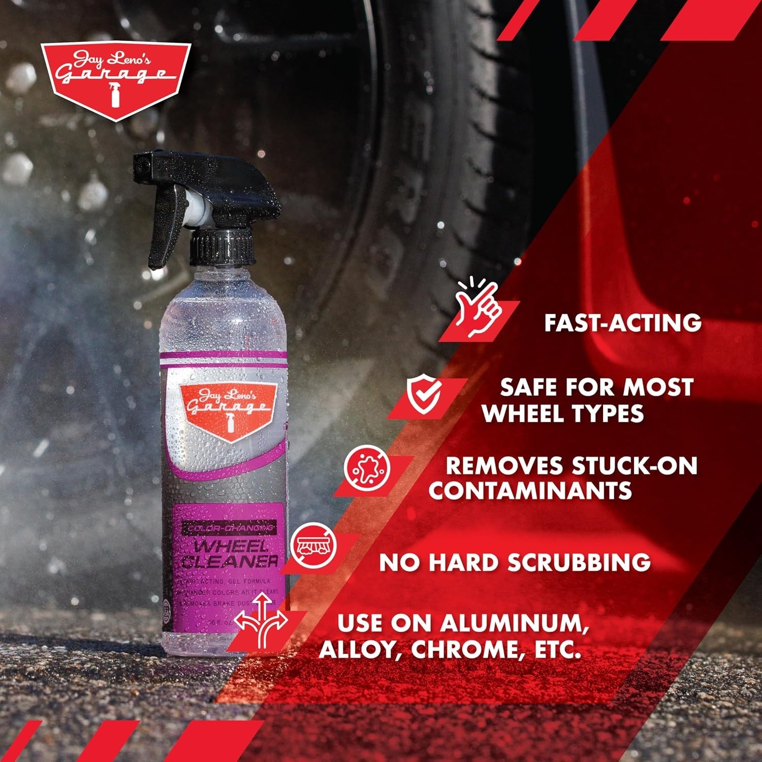 Jay Leno’s Garage Wheel Cleaner – Cleaner and Heavy Duty Dust Remover (Pack of 2