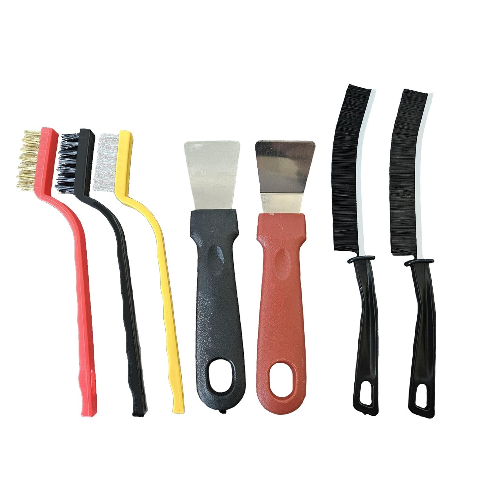 7Pcs Cleaning Brush Kit, Stubborn Grease Grime Remover, Multicolor