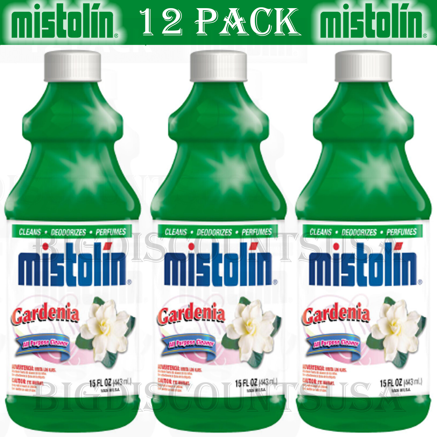 Mistolin All Purpose Cleaning Solution Gardenia 15 fl oz (12 PACK)