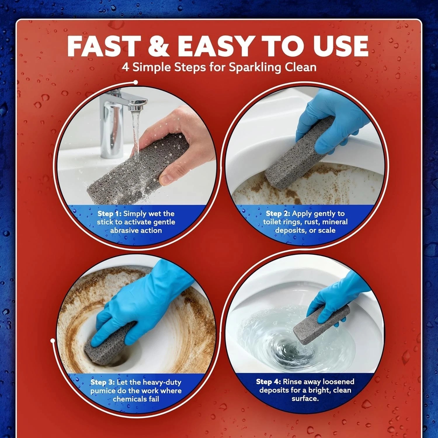 Extra Strong Pumice Cleaning Bars 2 Pack for Tile and Bathroom Surfaces