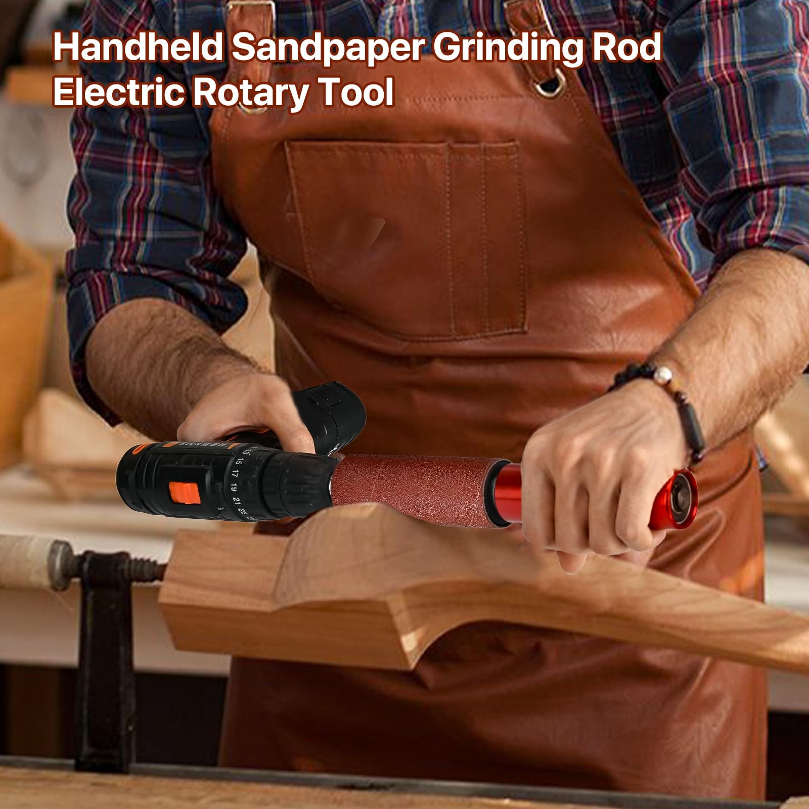 1 Set Hand Held Rubber Sanding Drum Drill 41/2×11/2 41/2×1 Inch Adapter