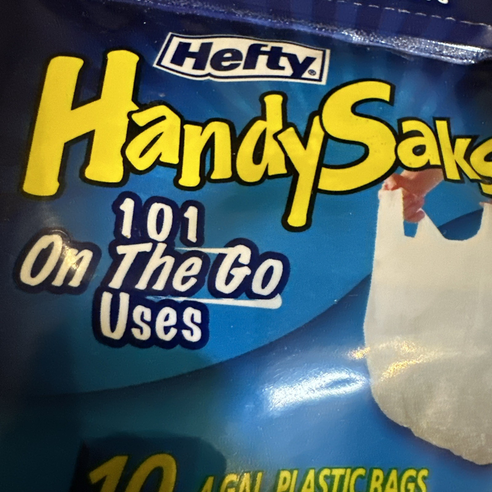 Pkg Of 10 Hefty Handy Saks 4 Gallon Plastic Bags On The Go Vintage 2003 New