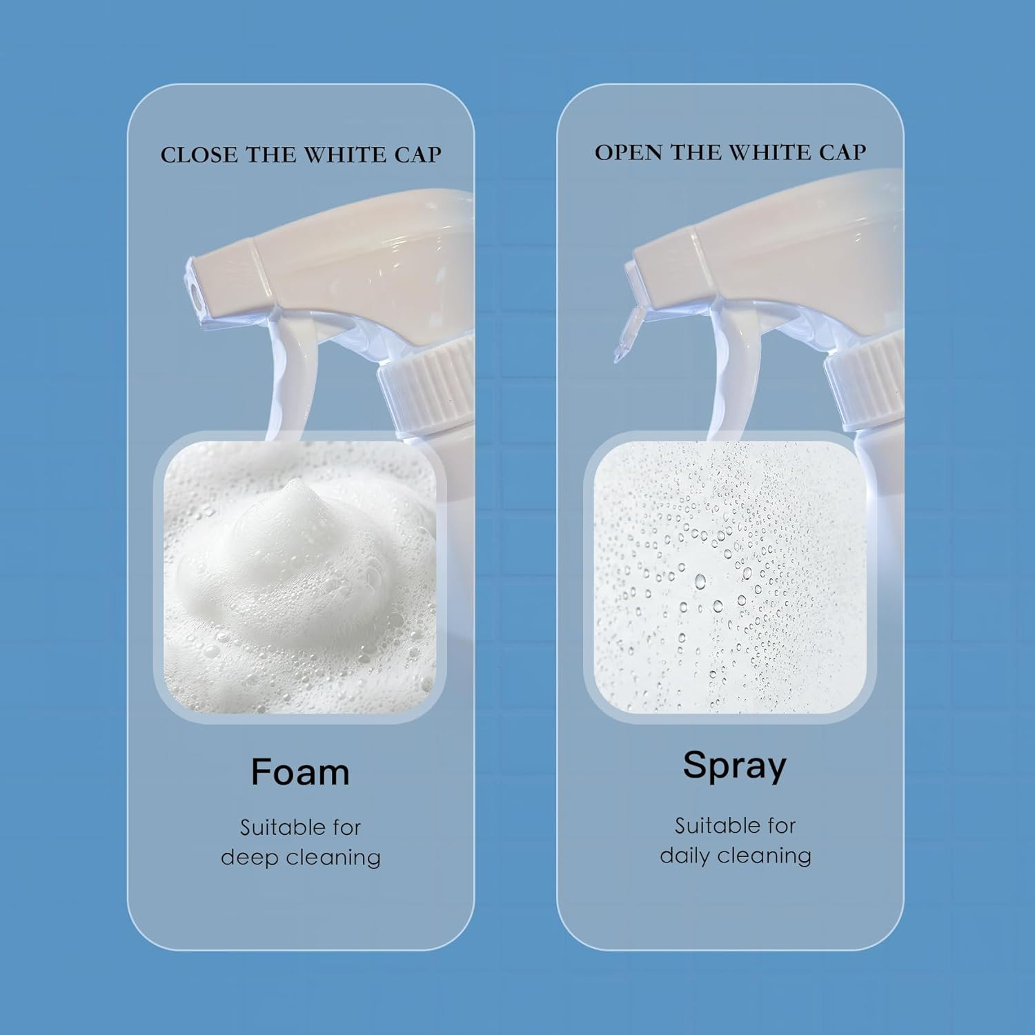 Bathroom Cleaner Foam Spray (400ml) – Spray, Wait & Scrub for Hard Water Stains,