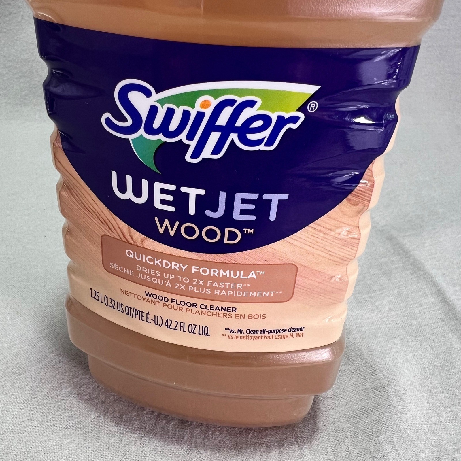 Swiffer WetJet Wood Floor Cleaner Refill Brown QuickDry Formula 42.2 fl oz