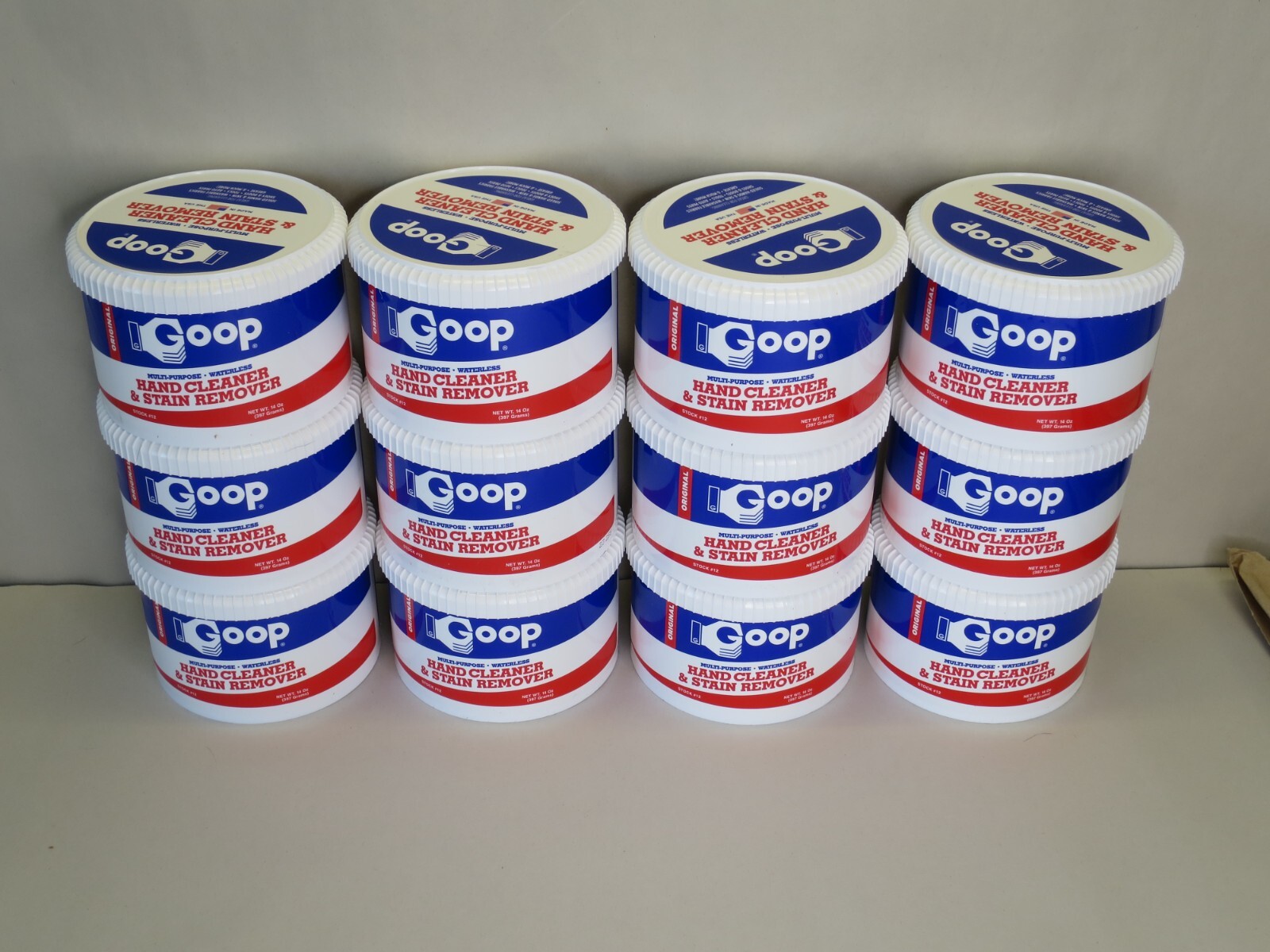 Goop 14oz. Multi-Purpose Water-less Hand Cleaner & Stain Lifter Case of 12