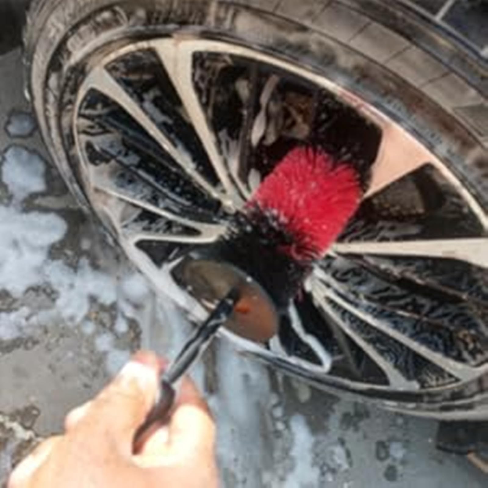 Wheel Rim Brush, Soft Bristle Long Car Tire Detailing Washing Tool for Exhaus…