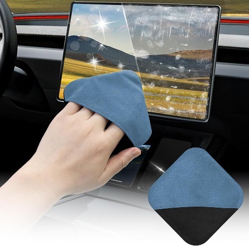 Car Screen Cleaner – Vehicle Touchscreen Microfiber Cleaning Cloth, Touch Blue