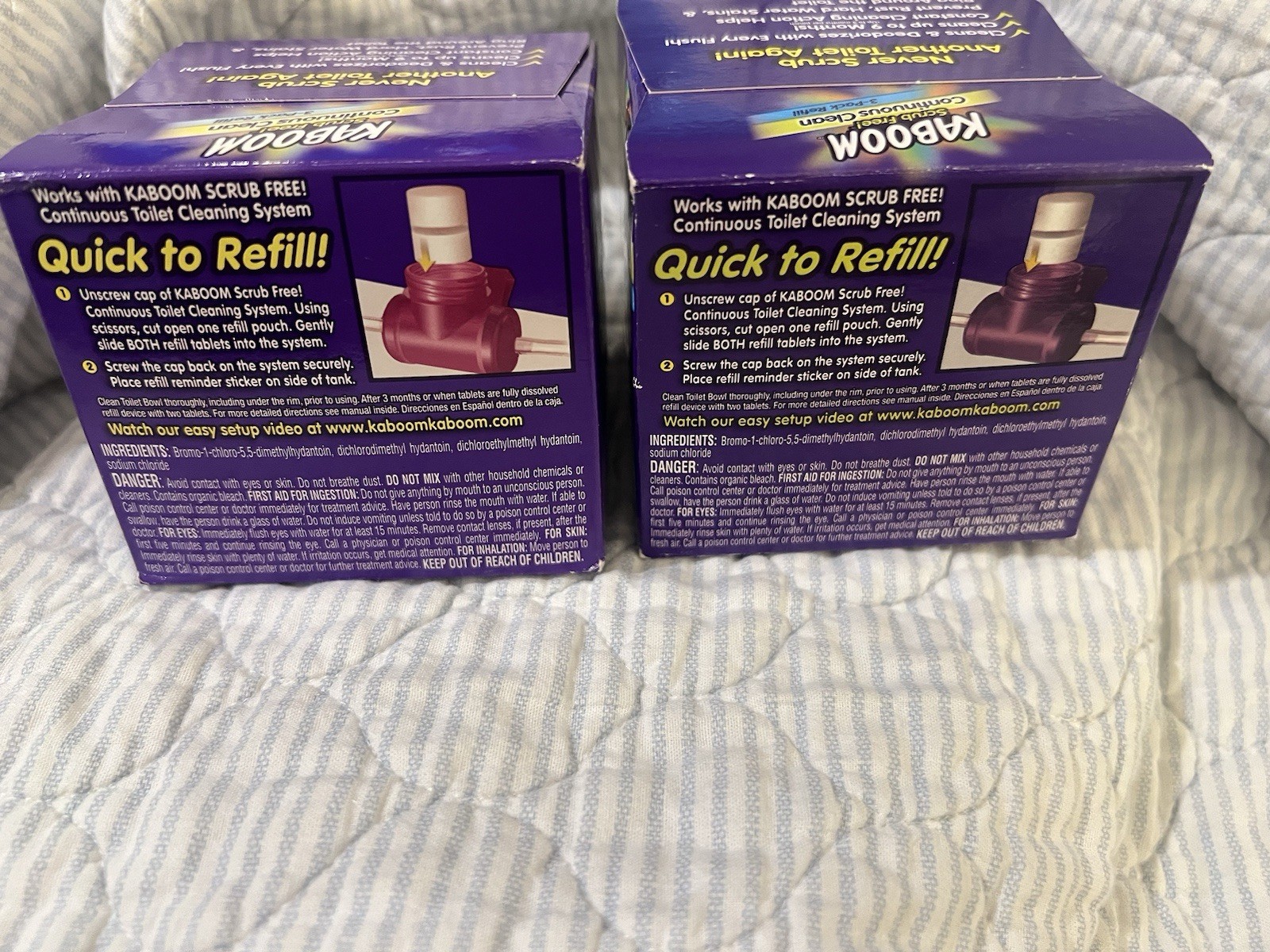 Kaboom Scrub Free! Continuous Clean 3-Pack Refill Refills, 2 Boxes (6 Refills)