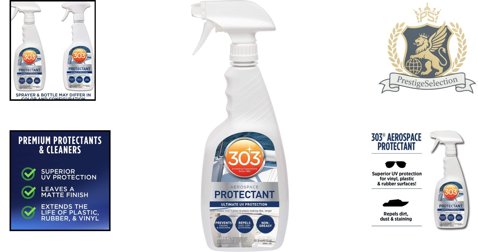 32 Fl. Oz 303 Aerospace Protectant – Non-Greasy UV Spray for Marine Surfaces