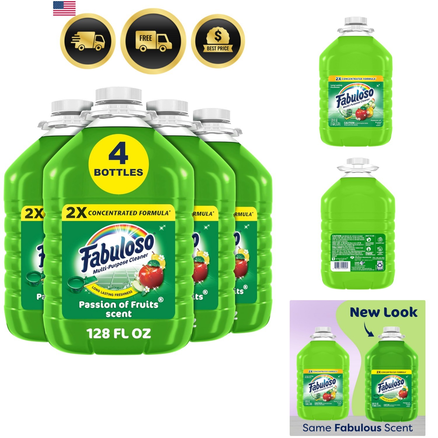 2X Multi-Purpose Cleaner, No Rinse Floor Cleaner, Long-Lasting Freshness, Pas…