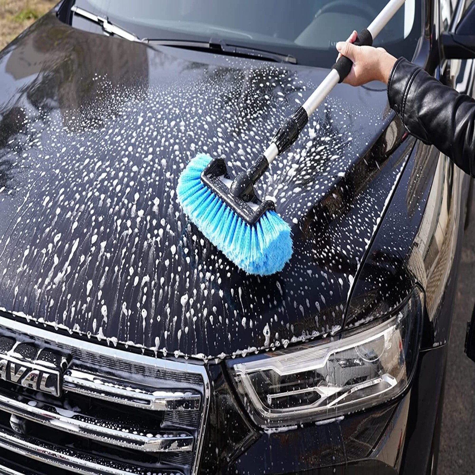 12″ Car Wash Brush with Soft Bristles for Car Truck Boat Deck & House Cleanin…