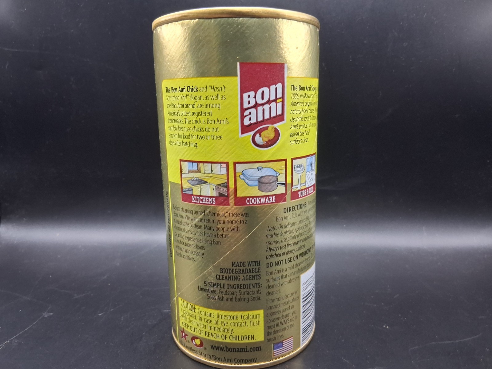Bon Ami POWDER CLEANSER 14 oz. No Scent Cleaner Kitchen Bath Surfaces USA MADE