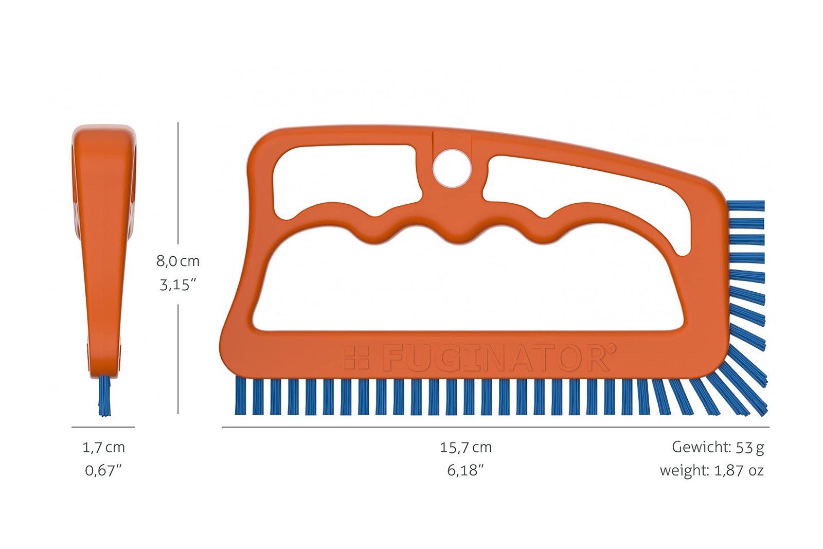 Fuginator Scrub Brush for Tile and Grout Stiff Nylon Bristle Scrubbing Brush …