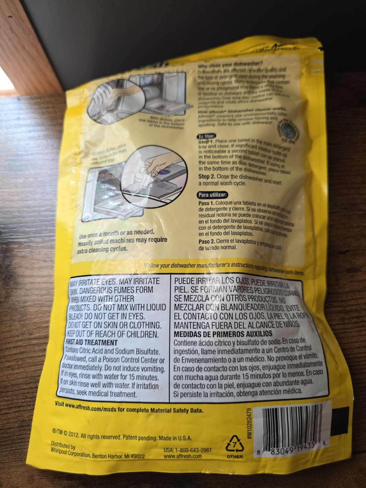 Affresh W10282479 Dishwasher Cleaning Tablet – 6 Count